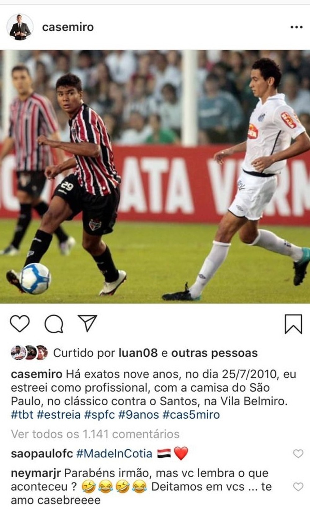 casemiro neymar