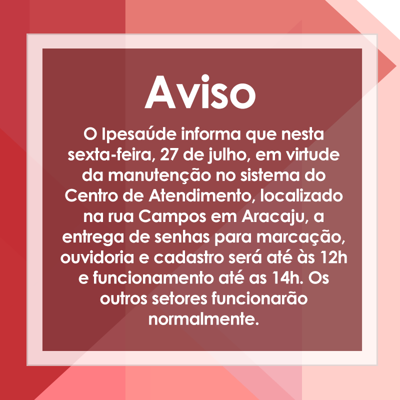 aviso marcacao