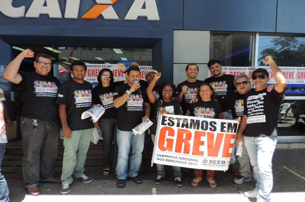 bancarios em greve