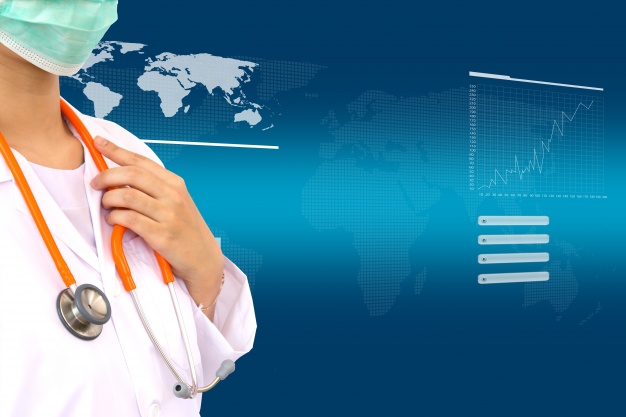 medico com estetoscopio e fundo tela virtual 1232 181