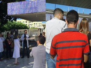 medicos enfrente a prefeitura