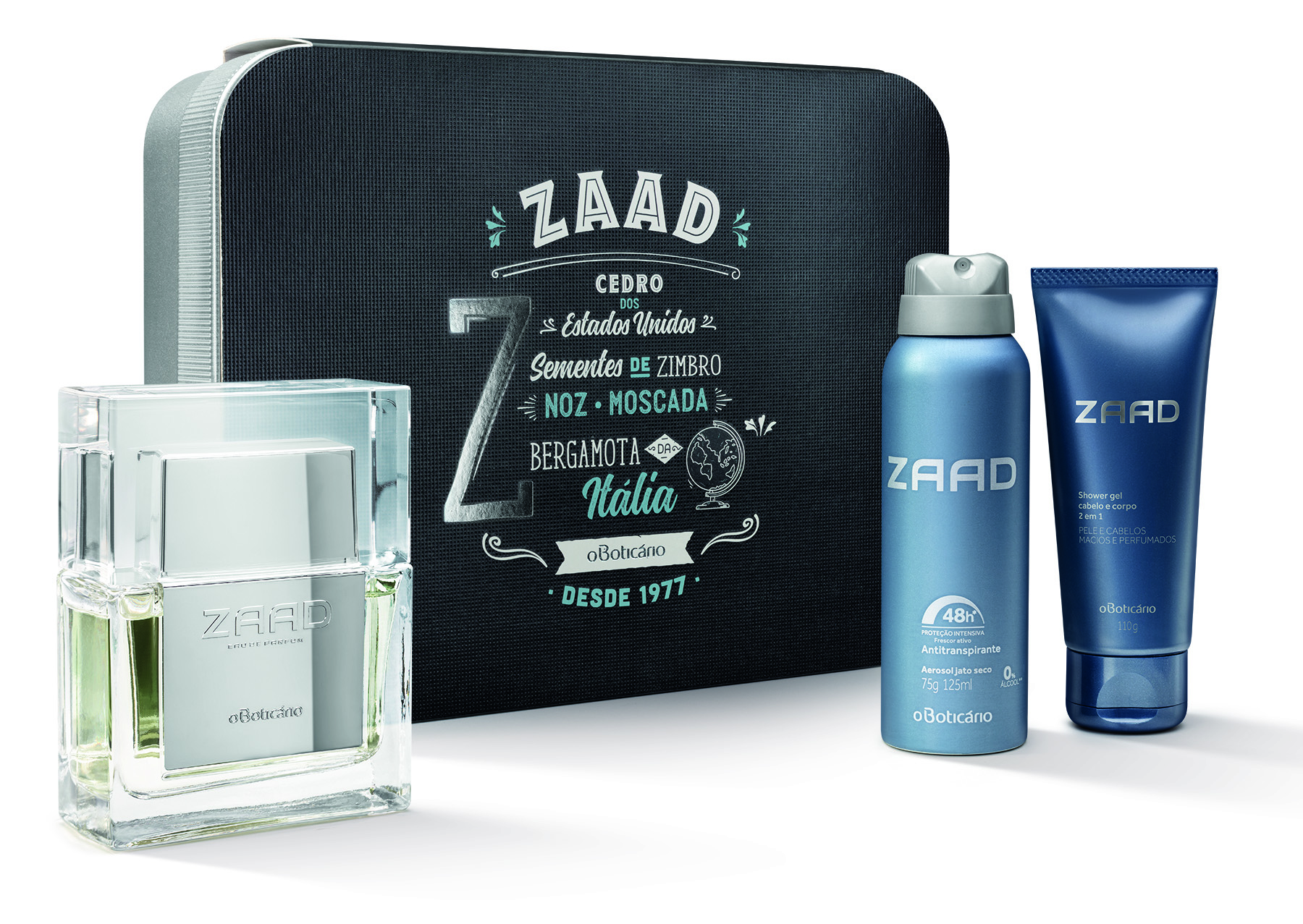 o boticario kit presente zaad pais r 25900