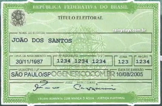 titulo de eleitor